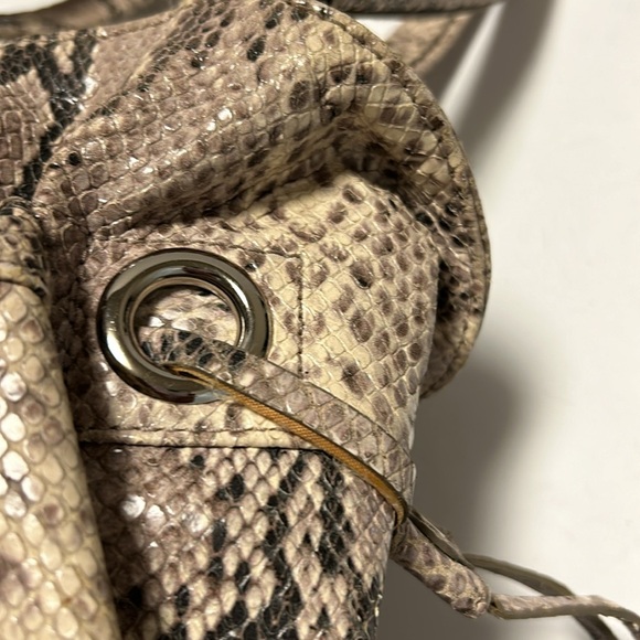 Cole Haan Snake Print Bag - Gray and Cream - Picture 9 of 14